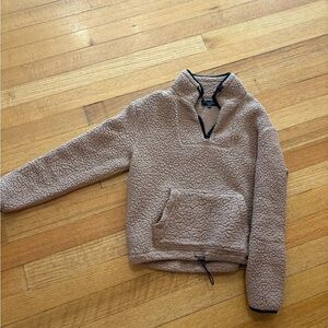 Cozy Tan Sherpa Pullover